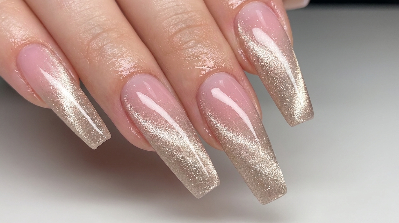 Uñas Cat Eye Rosa Ombré — Tutorial de Gel Paso a Paso