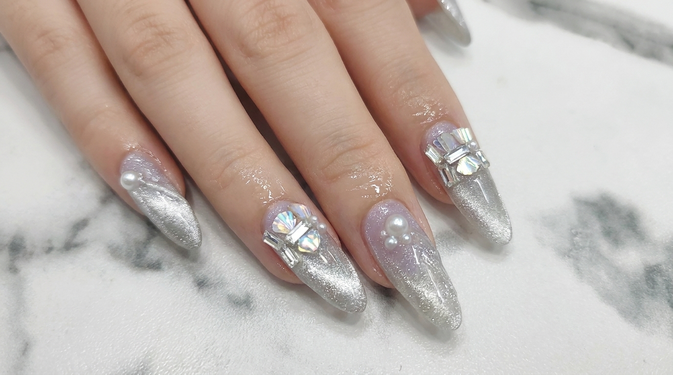 Uñas Cat-Eye Aurora Moradas — Tutorial de Degradado Paso a Paso