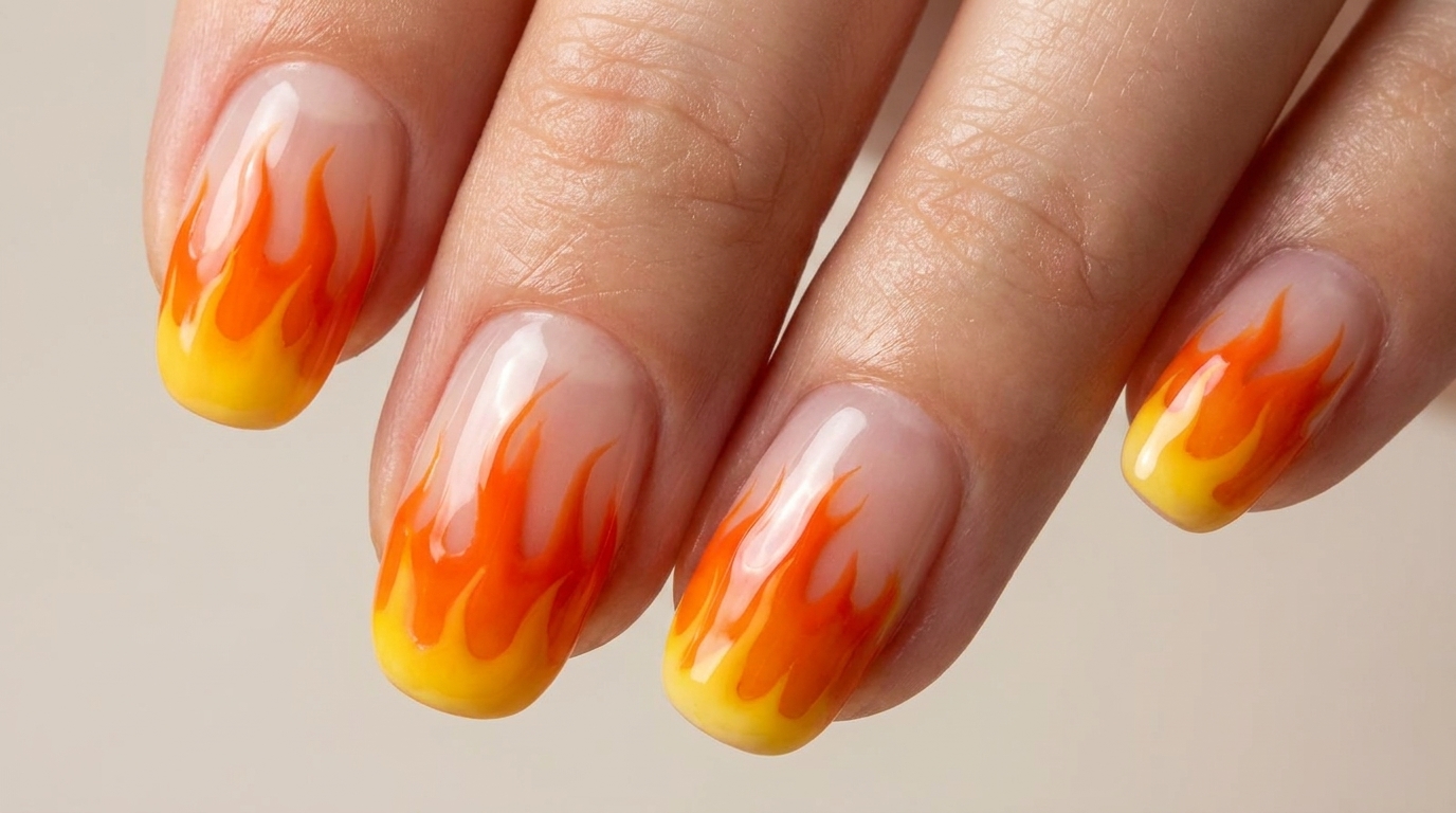 Diseño de Uñas con Flamas: Tutorial Paso a Paso