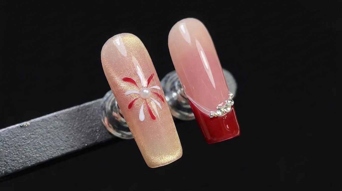 Tutorial de Uñas: Fuegos Artificiales de Año Nuevo y Manicura Francesa Clásica