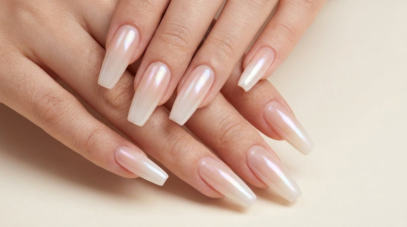 Uñas Cromadas Ombré Blanco Lechoso — Tutorial Paso a Paso
