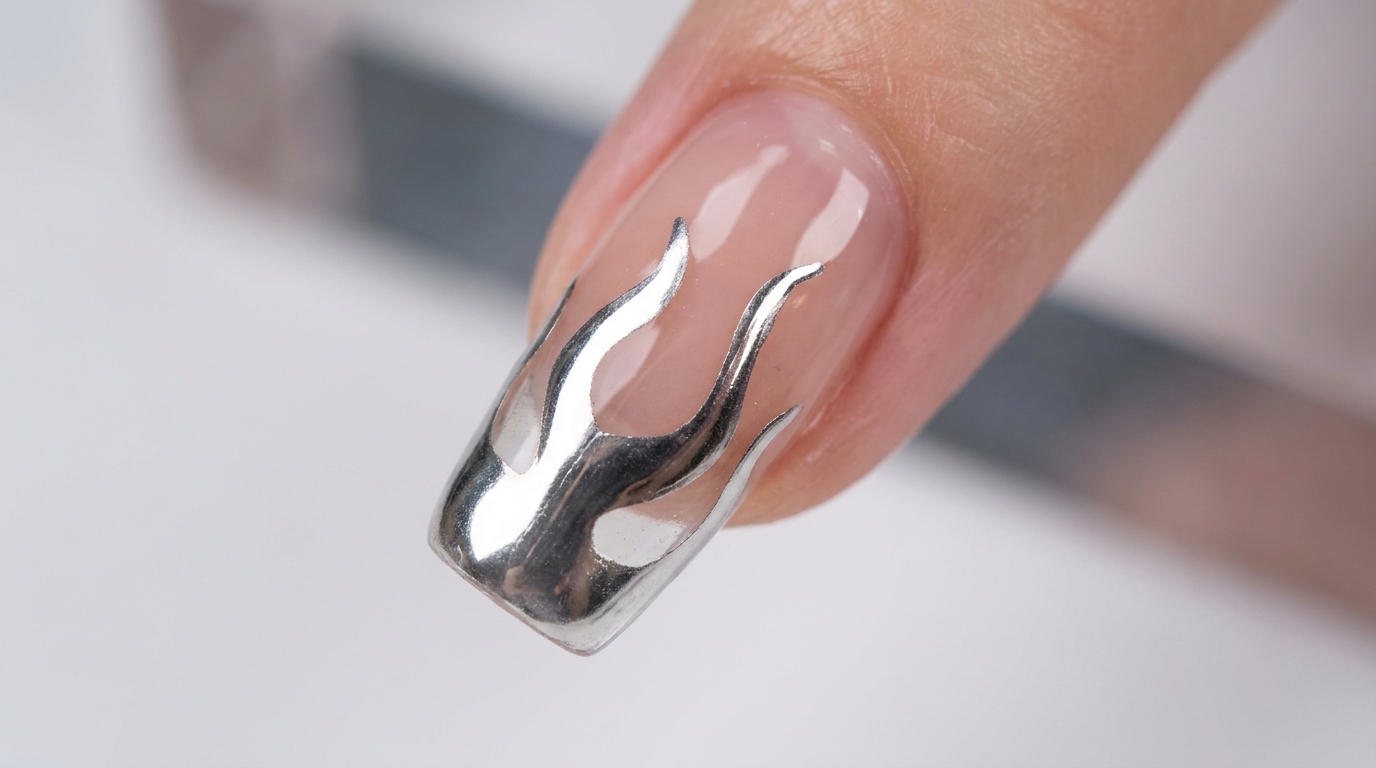Diseños de Nail Art con Delineador Metálico Efecto Espejo — Tutorial Paso a Paso