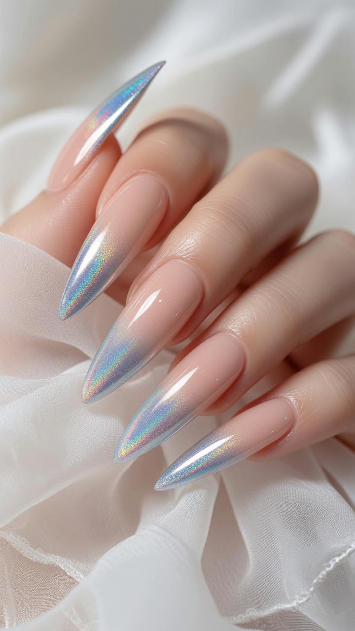 Uñas Holográficas con Degradado Estilo Hada — Tutorial DIY