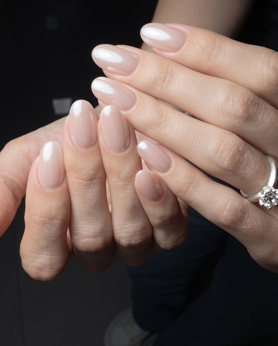 Uñas dentro de una lámpara de curado, justo antes del punto de curado total.