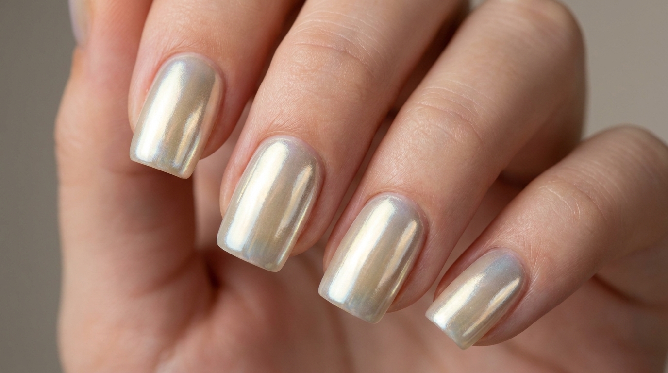 Uñas Cromo Perla — Tutorial Elegante con Efecto Espejo