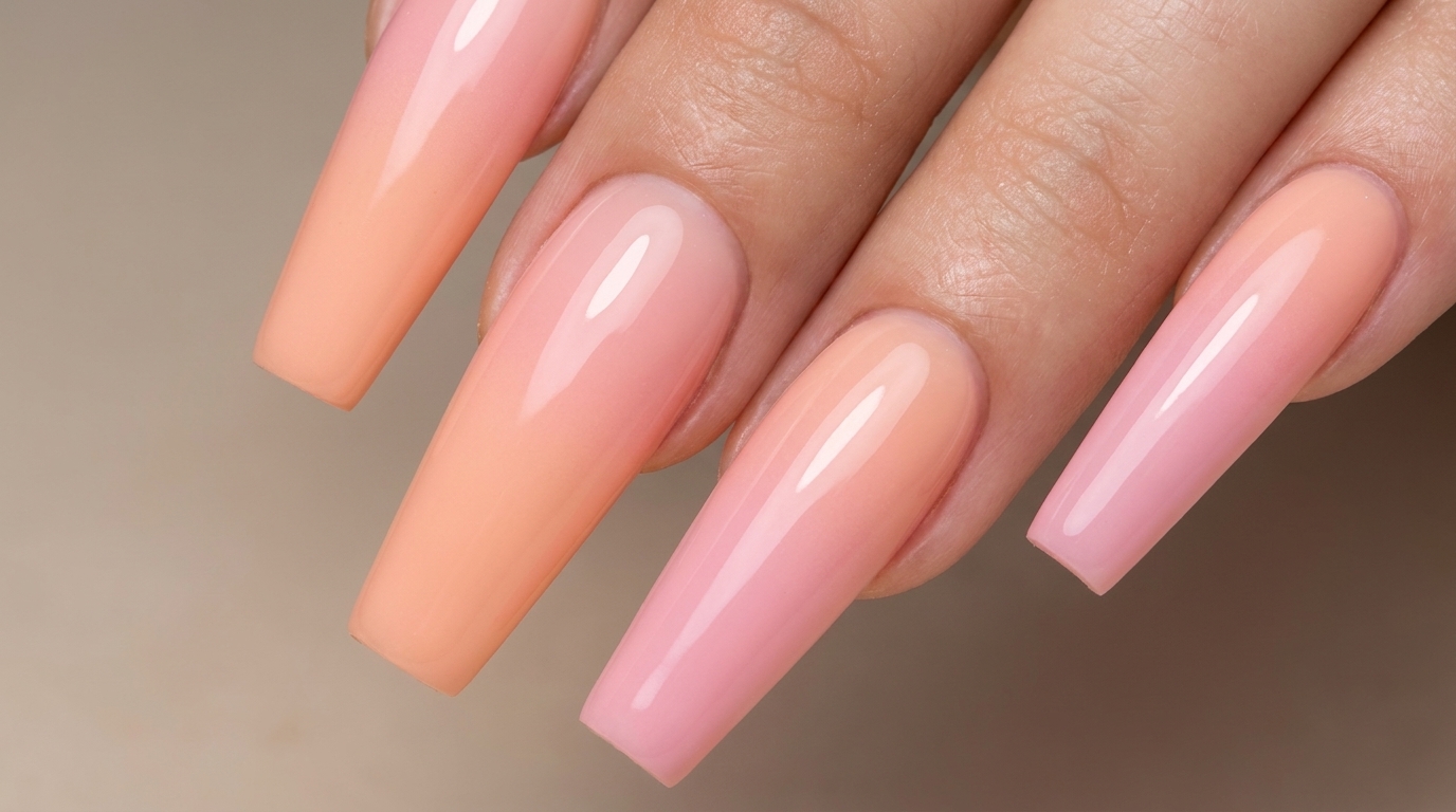 Uñas Peach Degradadas con Aerógrafo — Tutorial Profesional de Ombré