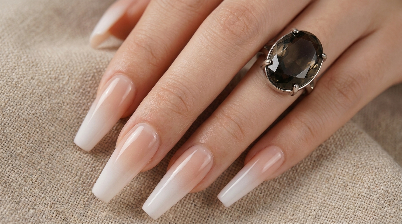 Uñas de Gel Ombré Blanco con Aerógrafo — Tutorial Paso a Paso