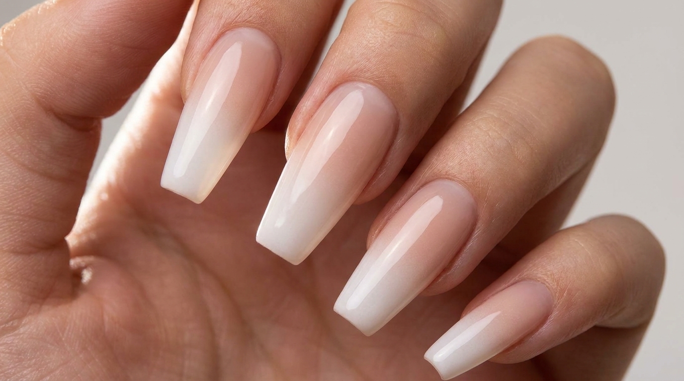 Uñas Ombré Blanco Lechoso — Tutorial de Degradado Elegante