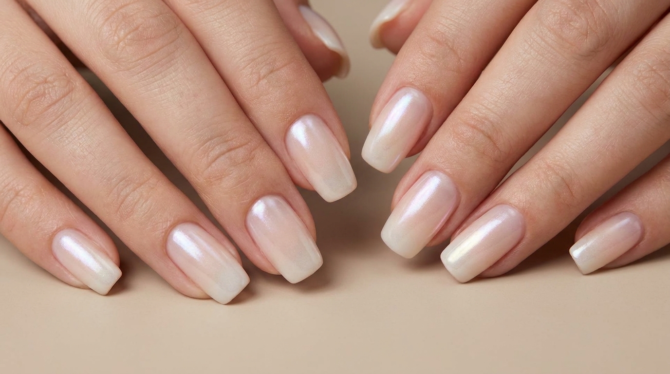 Uñas Ombré Blanco Lechoso con Efecto Cromo — Tutorial Profesional Paso a Paso