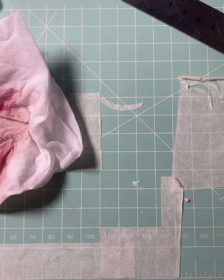 Un pincel aplicando un top coat de gel transparente y brillante sobre una uña con diseño degradado.