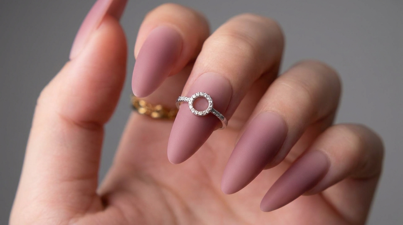 Uñas Minimalistas en Malva Mate con Charm — Tutorial Elegante Paso a Paso