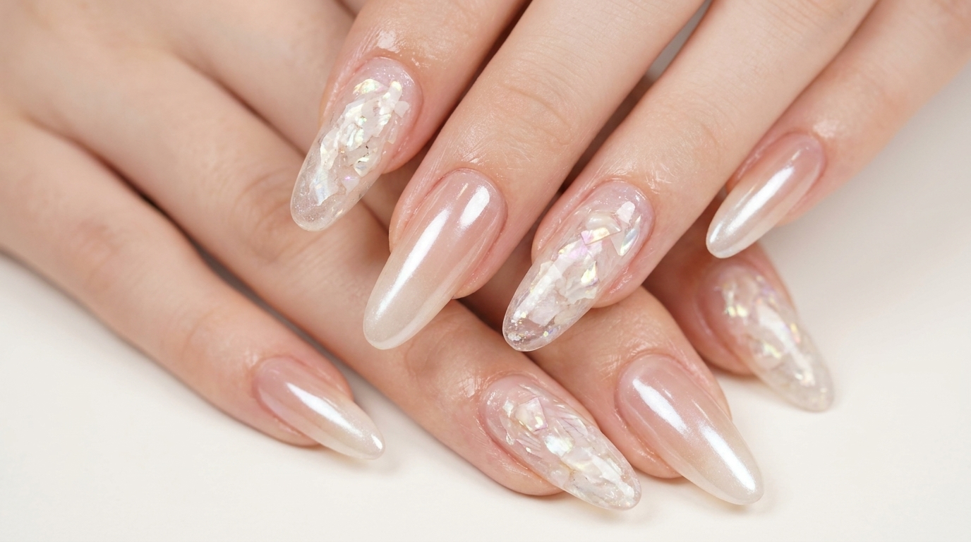 Uñas con Degradado de Polvo Lunar y Acetato — Tutorial Elegante Paso a Paso