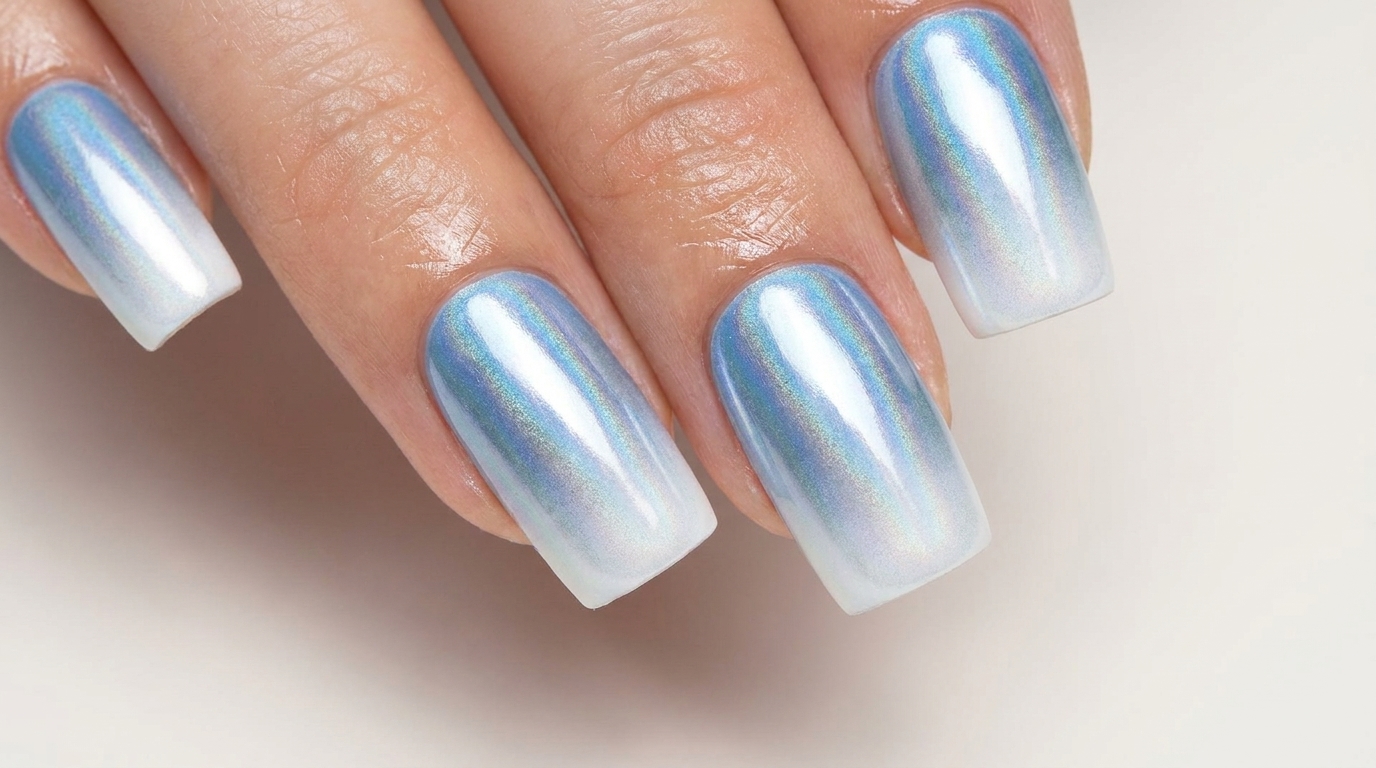 Uñas Degradadas Efecto Aurora Cromado — Tutorial Paso a Paso