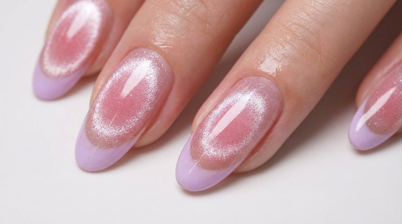 Manicura Francesa con Blush Cat-Eye: Tutorial Elegante Paso a Paso