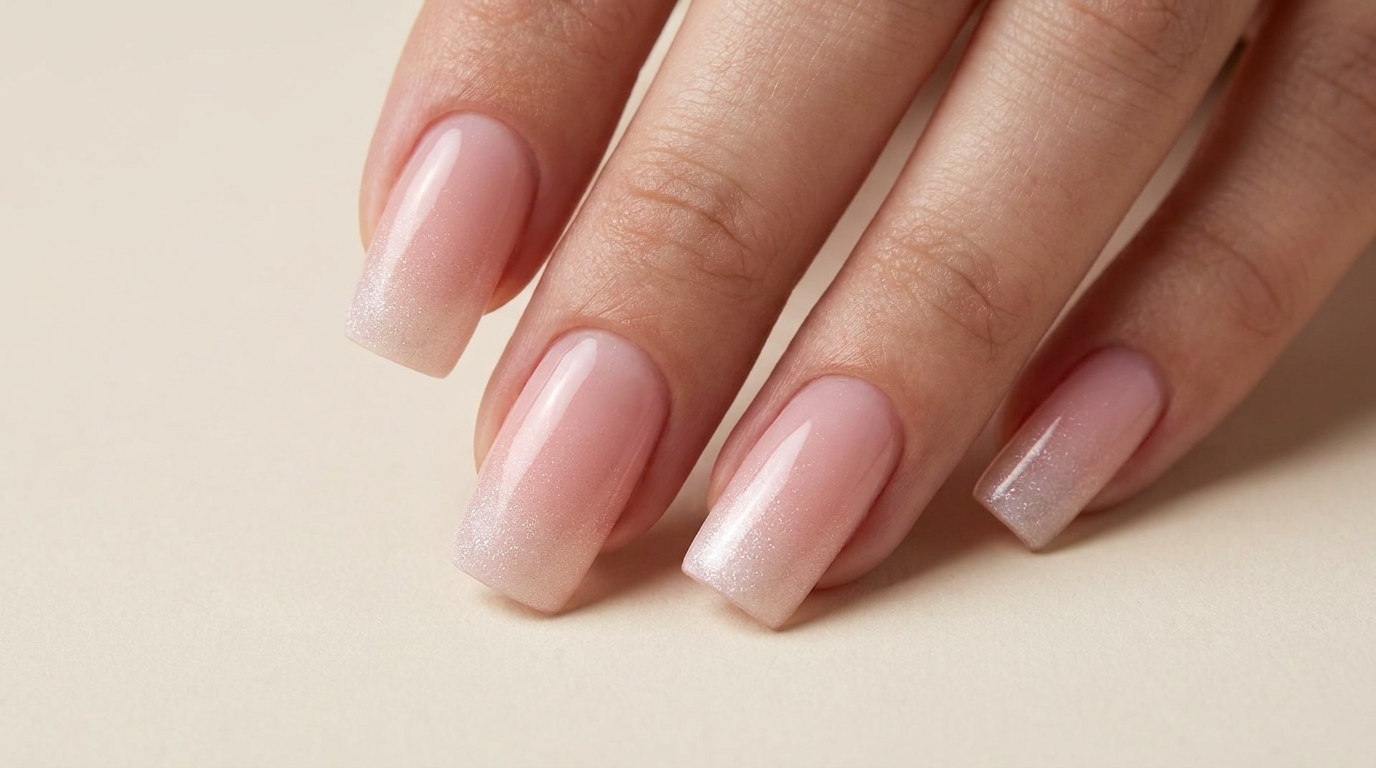 Uñas de Gel Rosa con Efecto Aurora — Tutorial Elegante