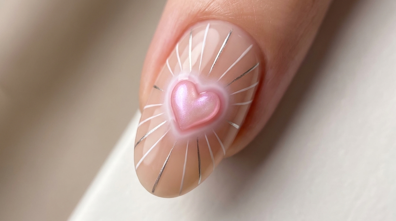 Uñas Cat Eye con Corazón 'Holy Light' — Tutorial Paso a Paso Inspirado en Hadas