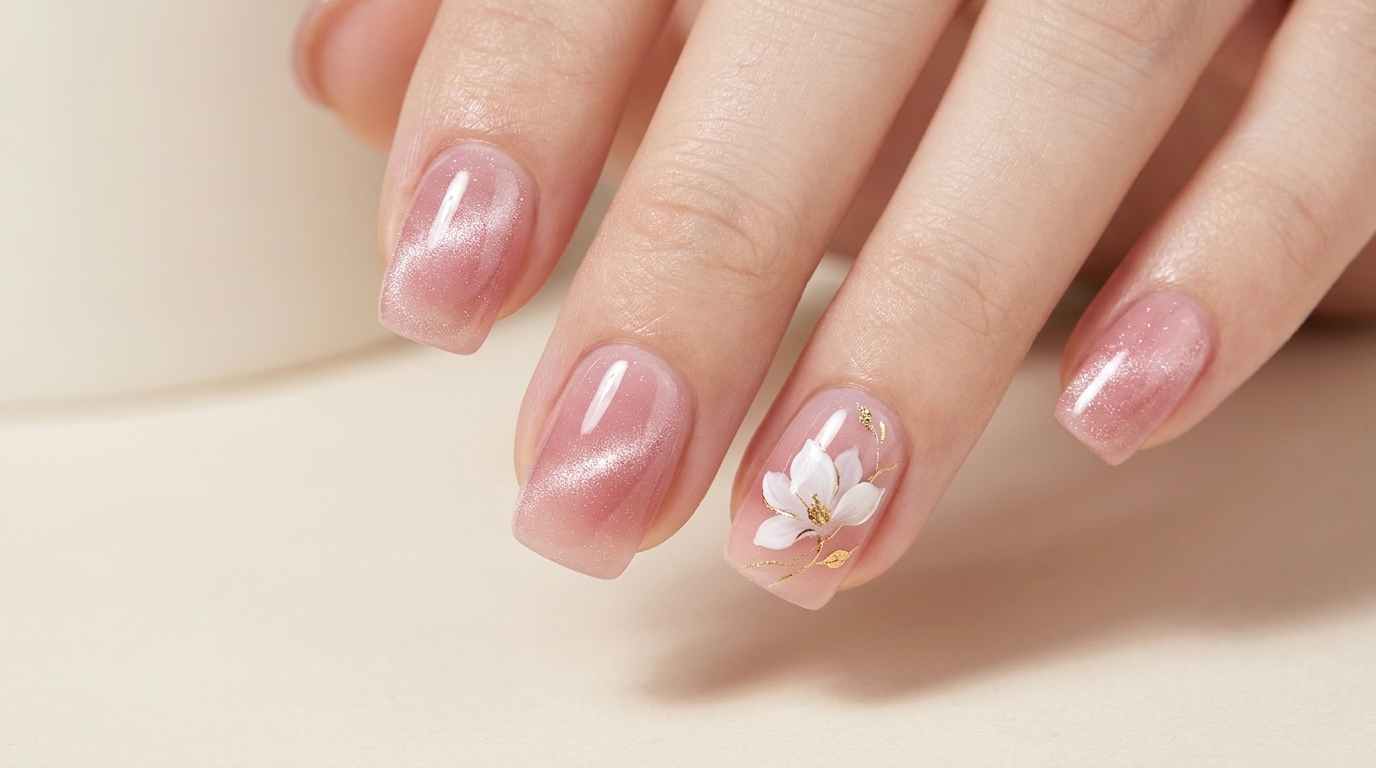 Uñas Ojo de Gato Degradadas con Magnolia Rosa — Tutorial Paso a Paso
