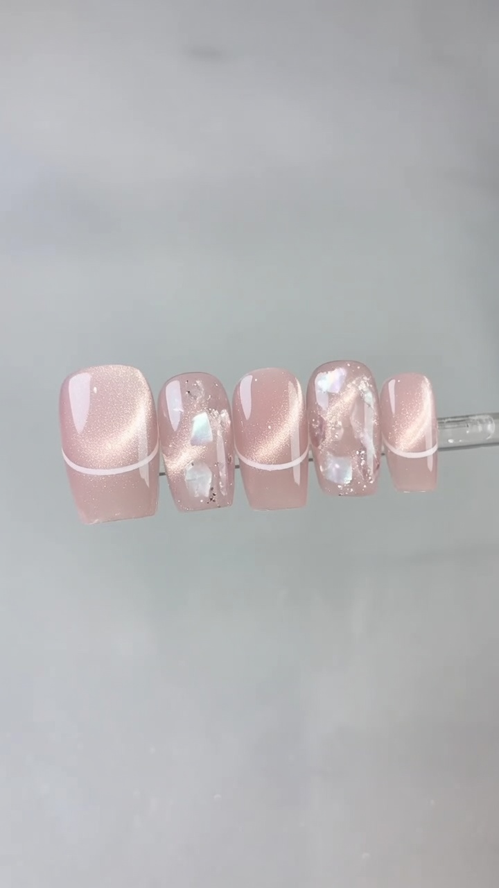 Uñas Francesas Ojo de Gato Láser en Rosa Nude — Tutorial Paso a Paso