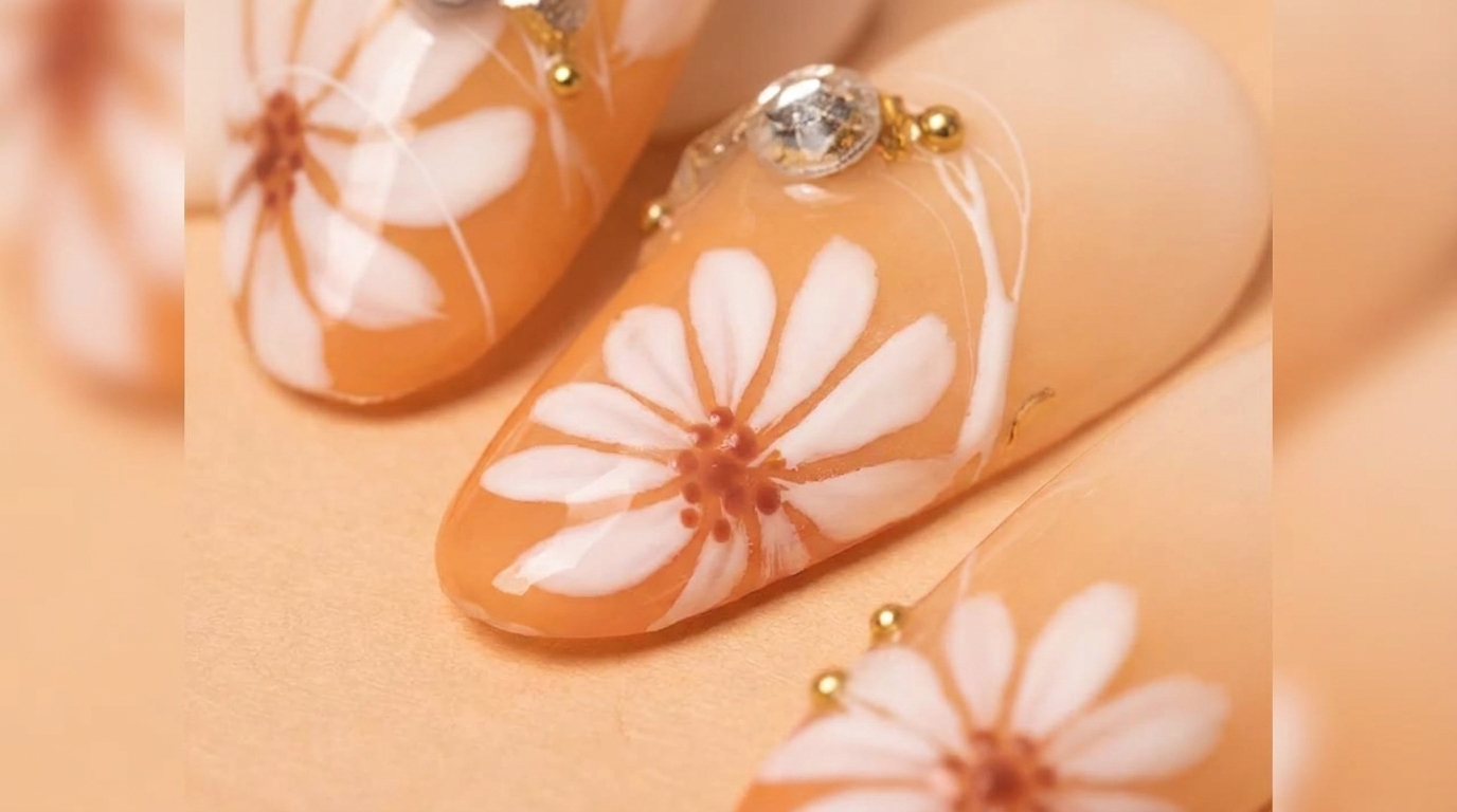 Uñas Gel Ombré con Margaritas — Tutorial Paso a Paso