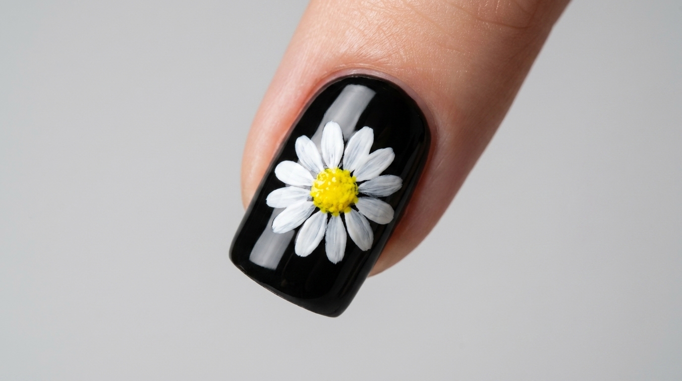 Diseño de Uñas con Margaritas — Tutorial Paso a Paso