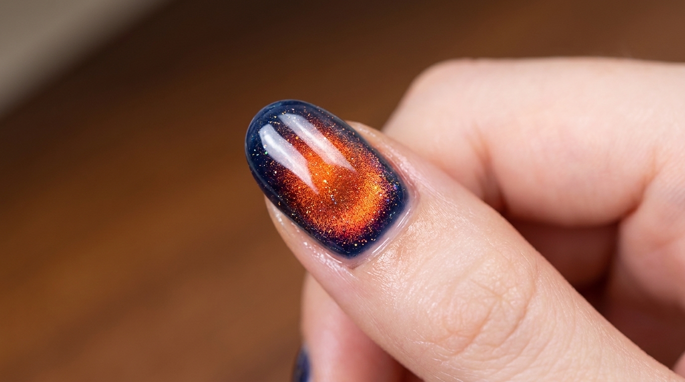 Uñas Cat Eye con Degradado Sunset — Tutorial Magnético Hipnótico