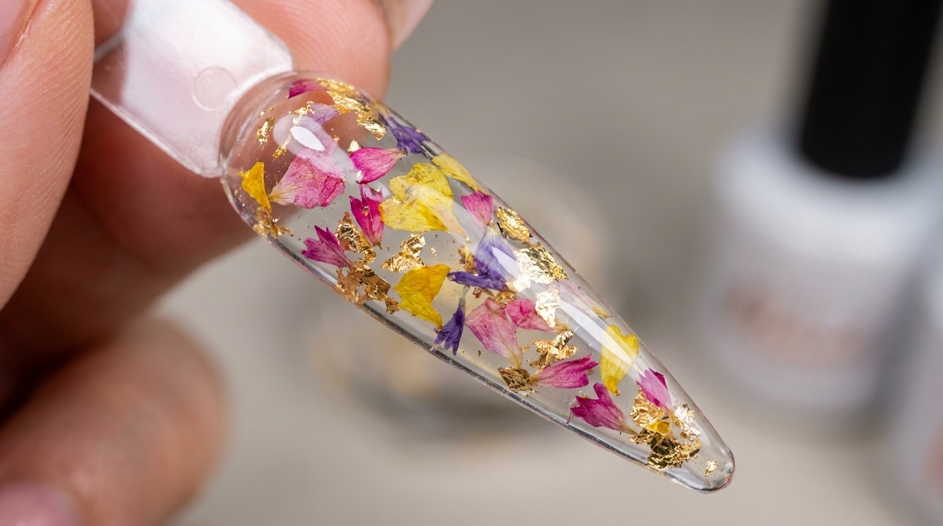 Diseño de Uñas Floral Glazed: Tutorial de Flores Encapsuladas