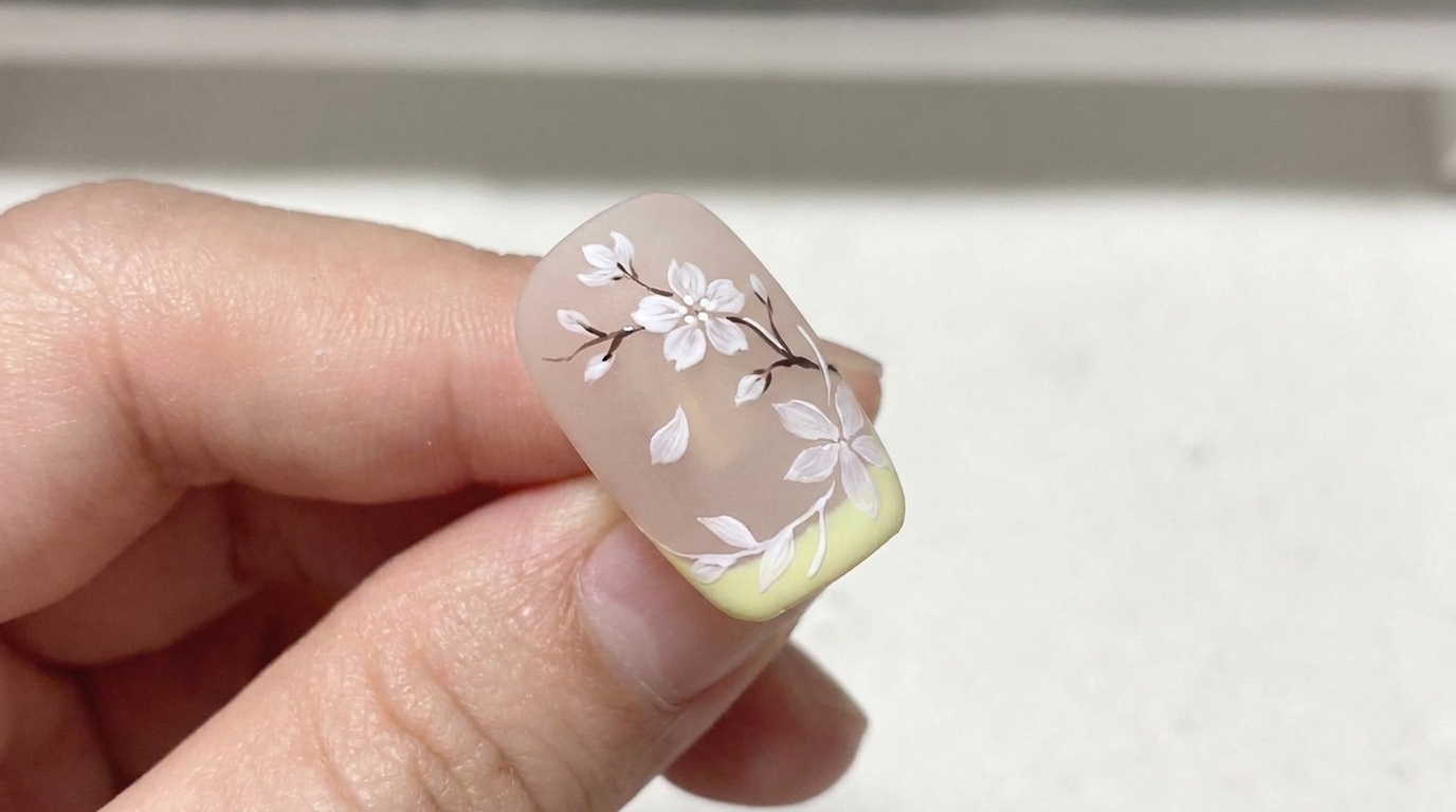 Diseño de Uñas Francesas Sakura — Tutorial Delicado de Gel Floral