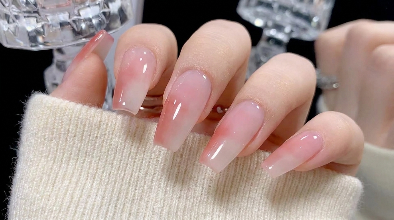 Uñas Jelly Ombré en Dos Tonos — Tutorial Paso a Paso
