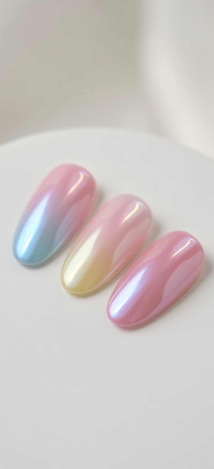 Uñas Cromadas Aurora con Degradado — Paso a Paso en Tonos Pastel