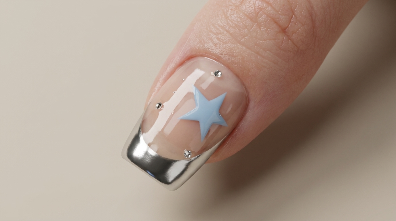 Francesa Cromada con Diseño de Estrellas — Tutorial paso a paso