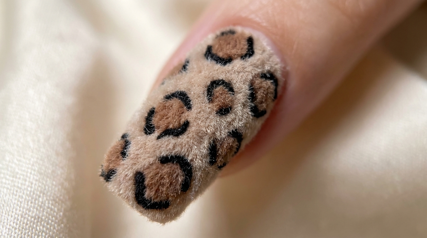 Diseño de Uñas con Estampado de Leopardo Peludo — Tutorial Texturizado DIY