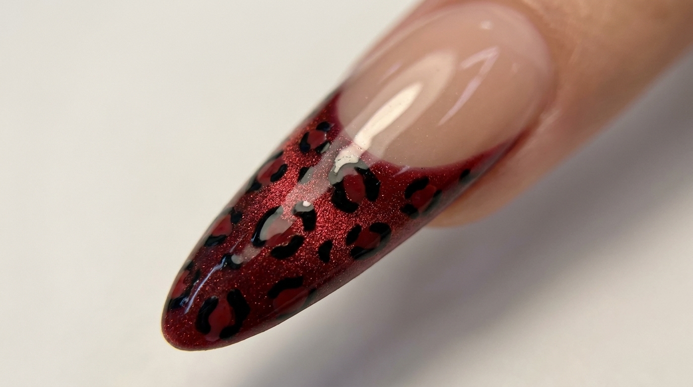 Uñas con Estampado de Leopardo y Efecto Ojo de Gato — Tutorial Paso a Paso