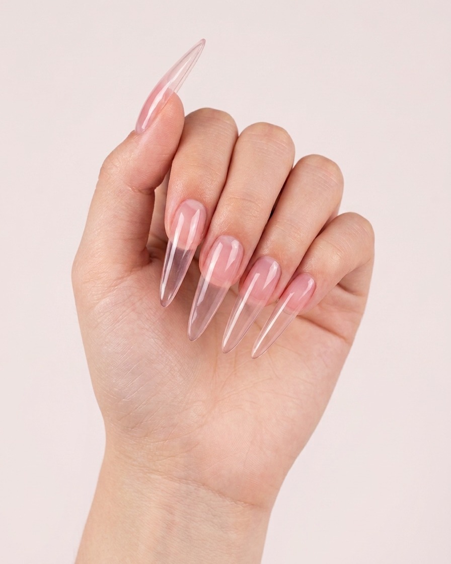 Una capa de gel magnético rosa siendo aplicada, mostrando cómo comienza a actuar el brillo.
