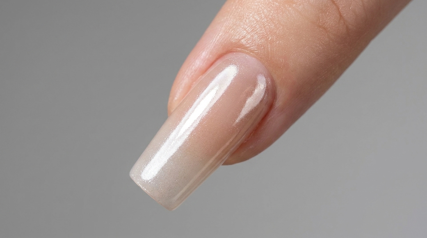 Uñas de Dona Glaseada con Polvo Perlado de Hailey Bieber — Tutorial Paso a Paso