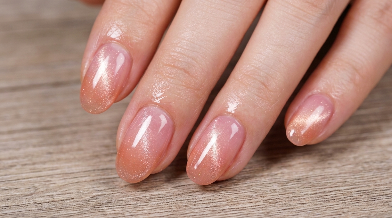 Manicura Cat-Eye con Degradado Melocotón — Tutorial Paso a Paso