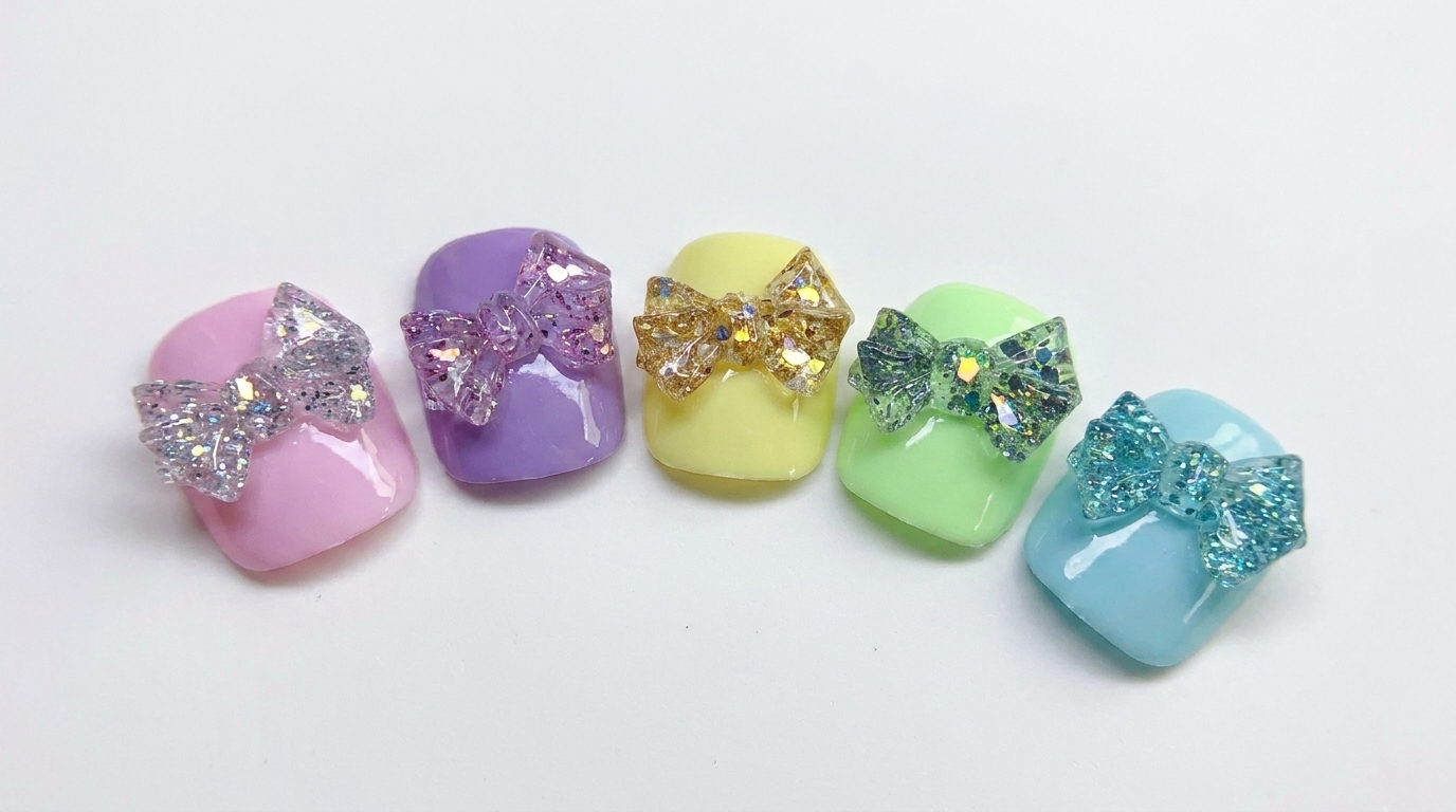 Uñas de lazo brillante 3D estilo macaron — Tutorial paso a paso con gel PVC
