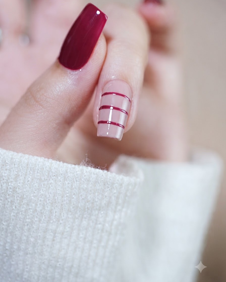 Un pincel aplicando una segunda capa de esmalte en gel magenta intenso para aumentar la intensidad del color.