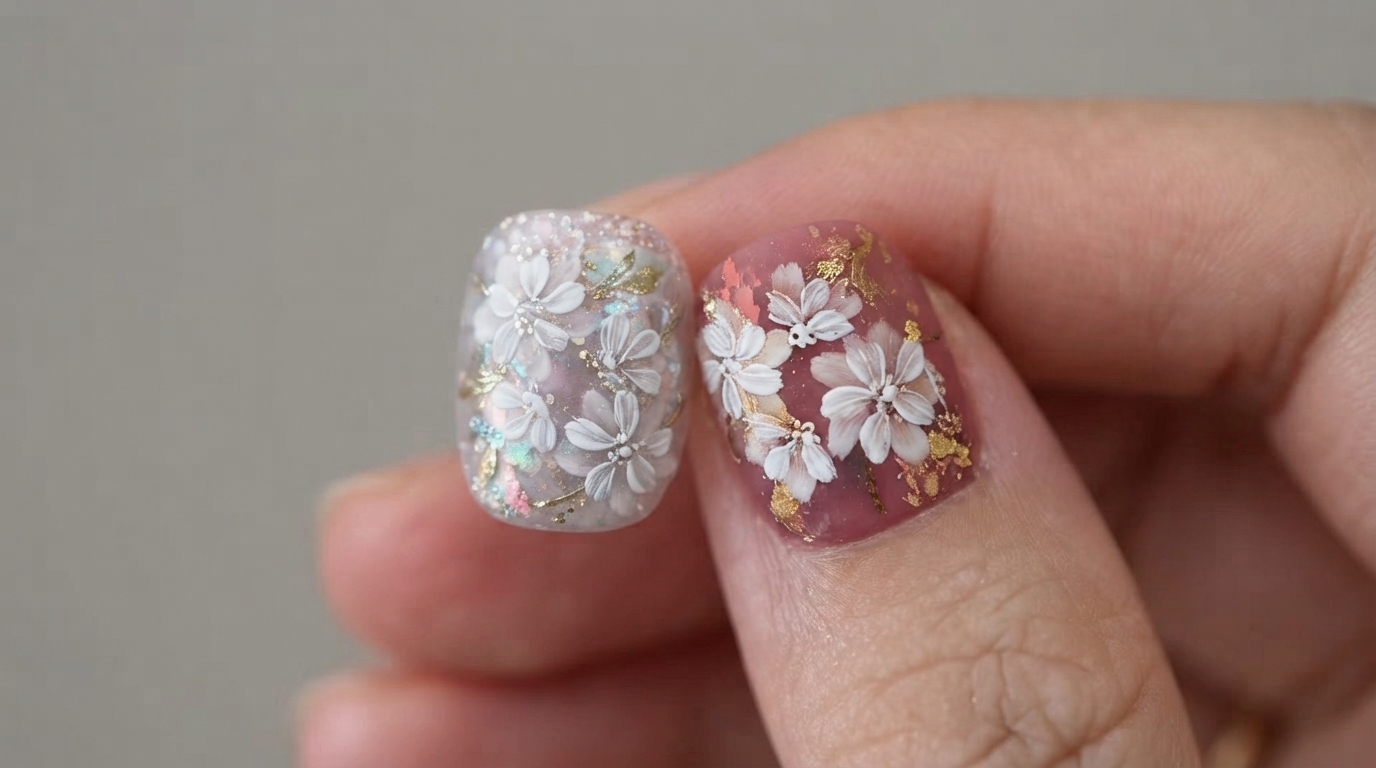 Arte de uñas con flores en gel blooming: Tutorial paso a paso