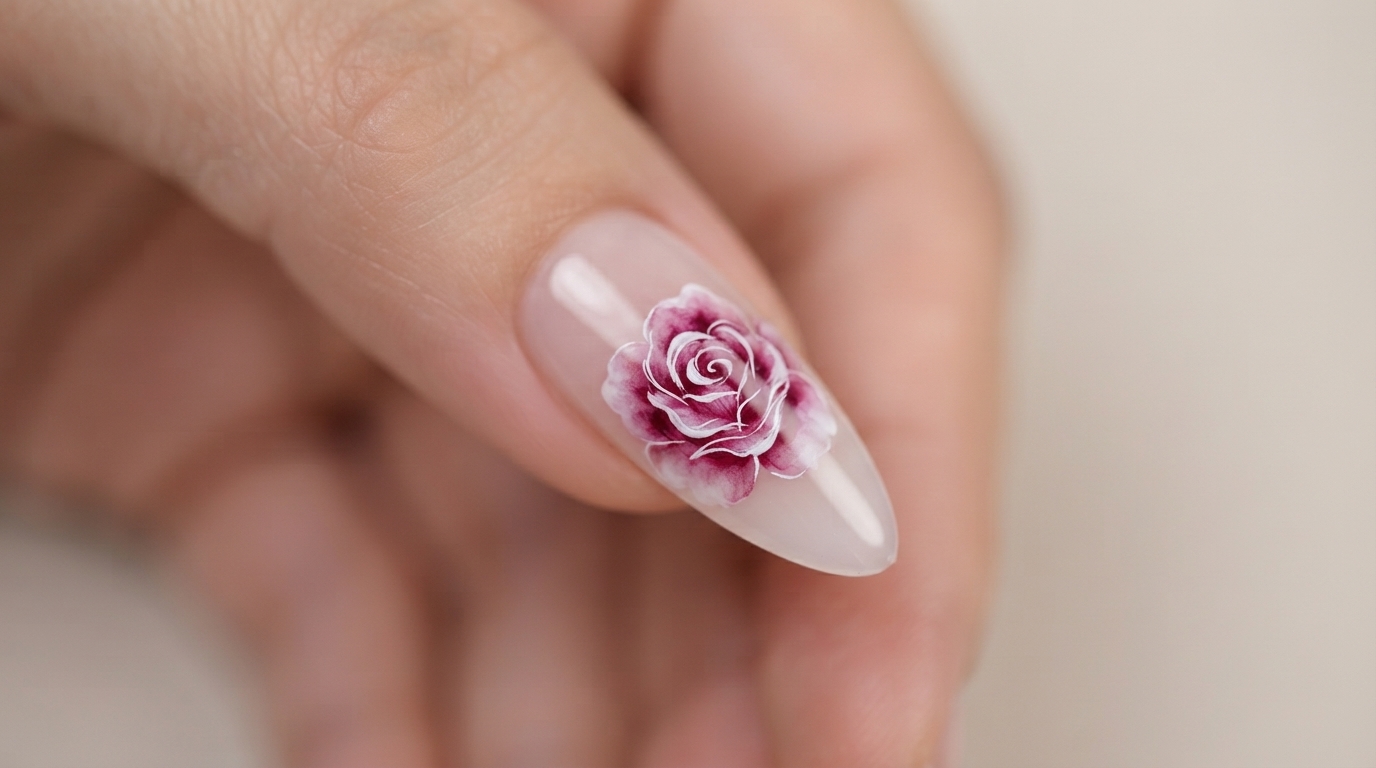 Diseño de Uñas Florales Estilo Acuarela — Tutorial Paso a Paso en Gel