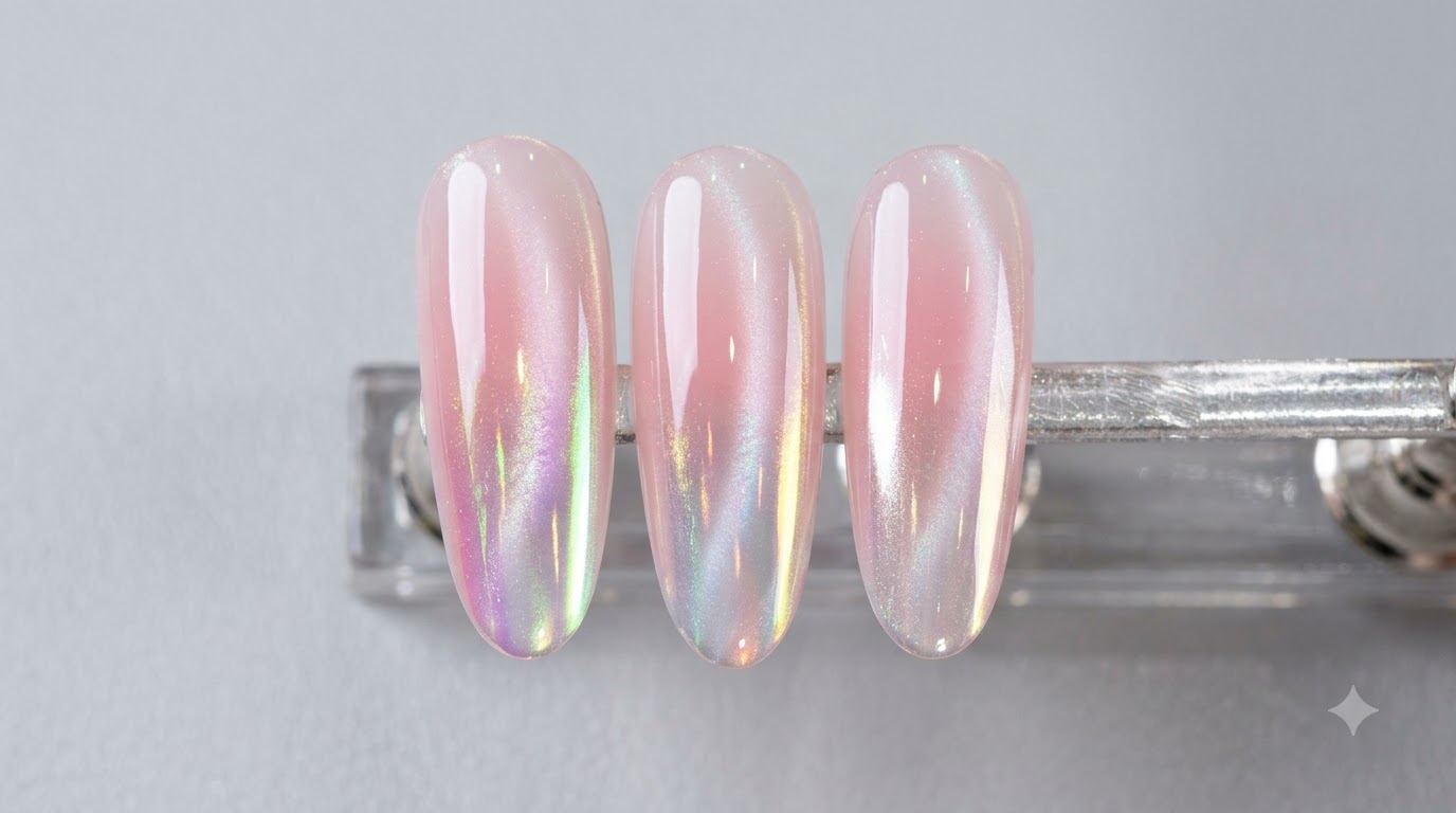 Uñas Gradientes Aurora Cat Eye: Tutorial Paso a Paso en Tendencia