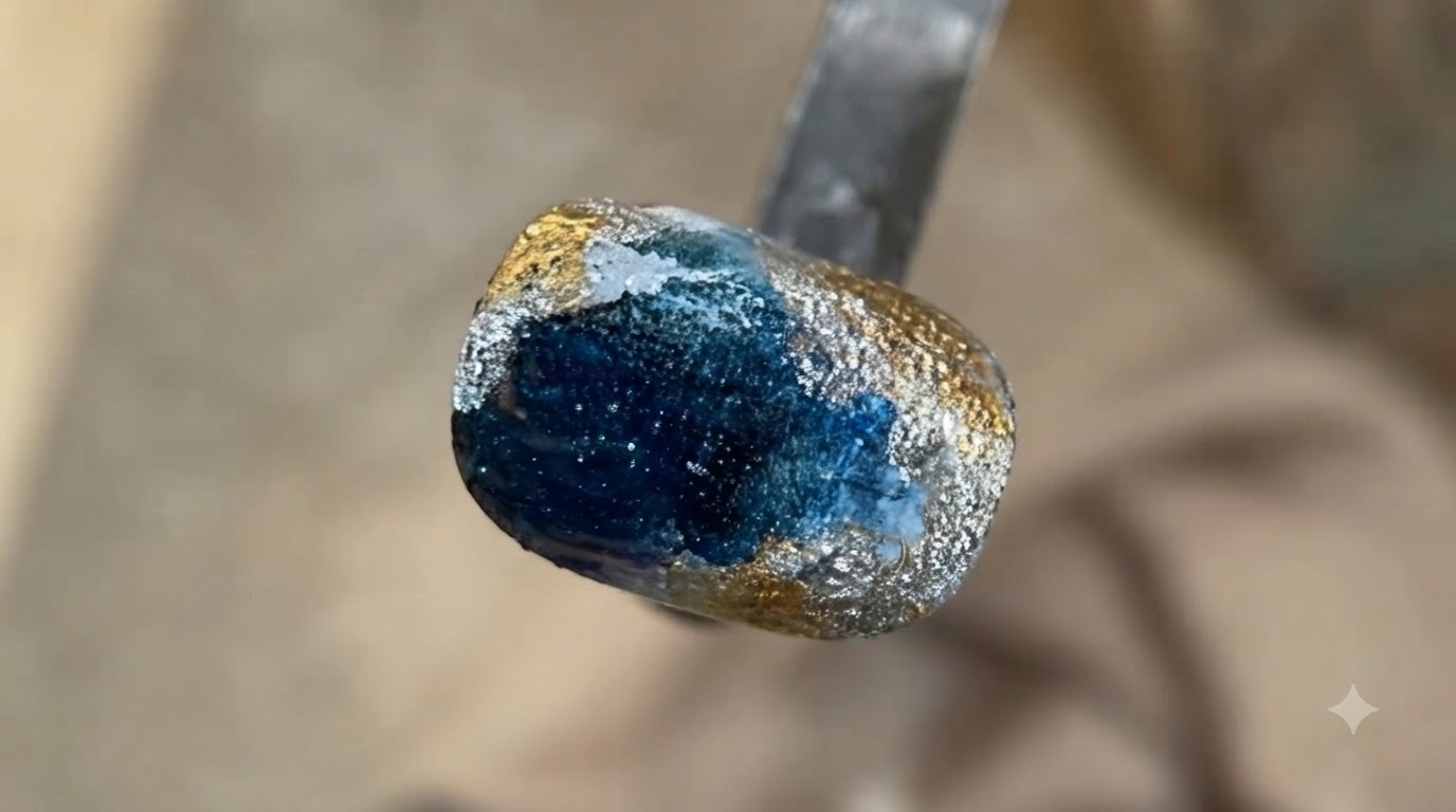 Diseño de Uñas Efecto Mármol Azul Profundo — Tutorial Paso a Paso