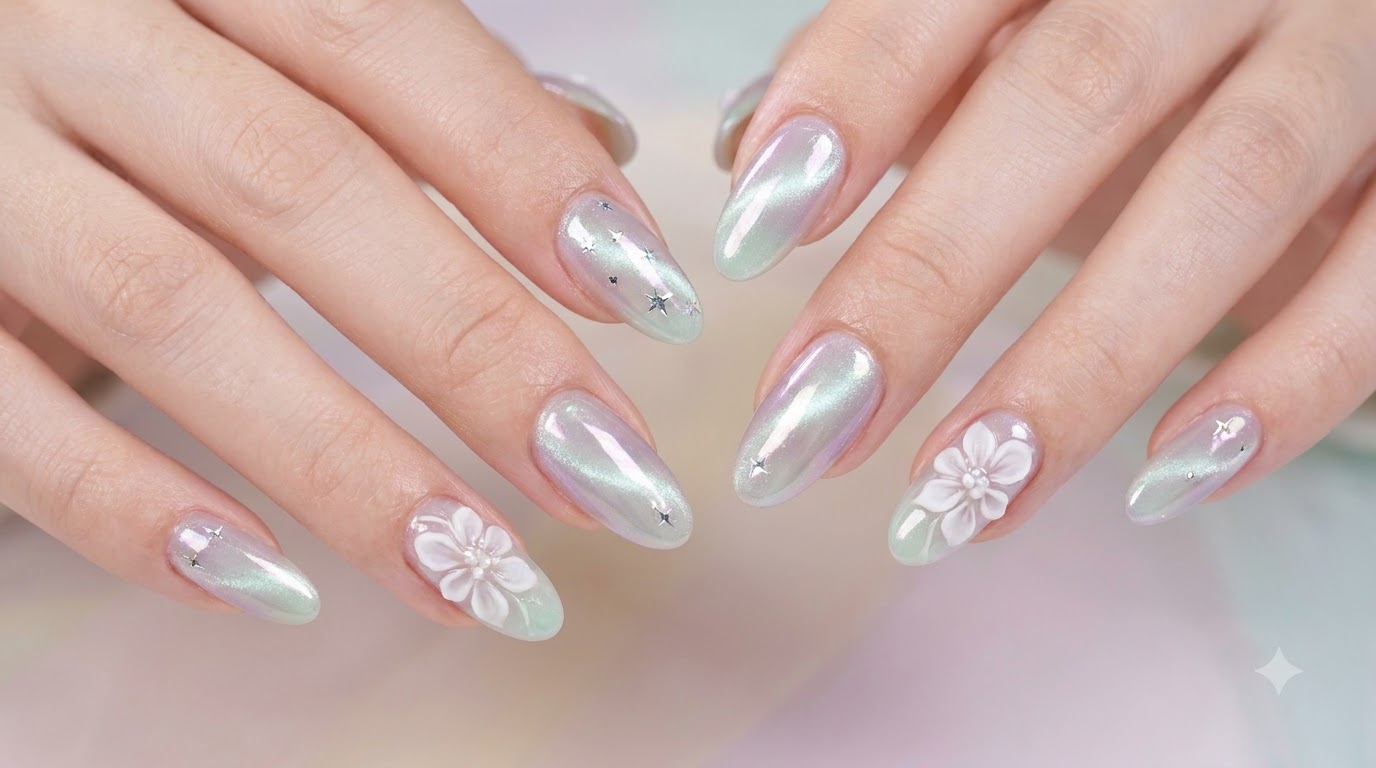Uñas de Ojo de Gato Difusas en Morado y Menta — Tutorial de Verano Edición Limitada