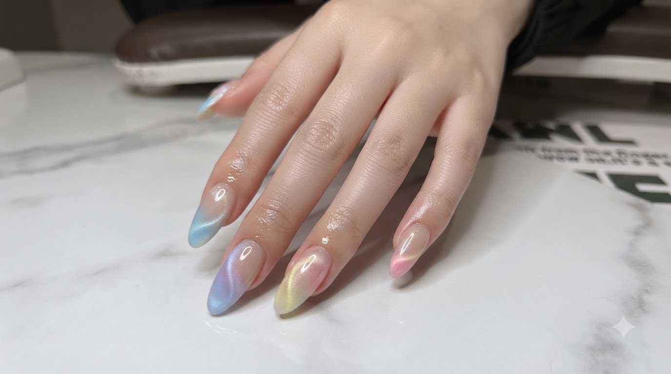 Uñas Ombré Dopamina y Aurora Magnética — Tutorial Paso a Paso