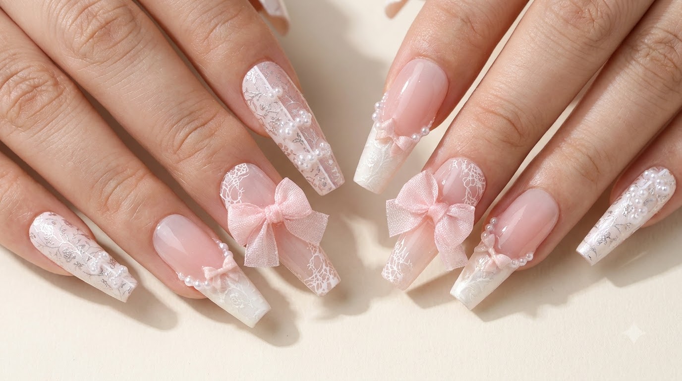 Uñas Postizas de Estilo Nacional Rosa — Tutorial Paso a Paso