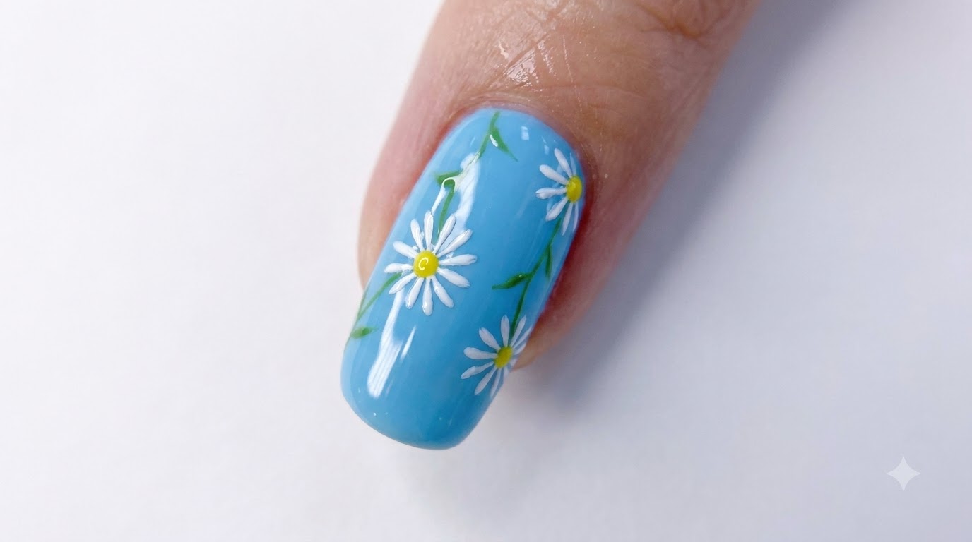 Diseño de Uñas con Margaritas de Verano — Tutorial Paso a Paso