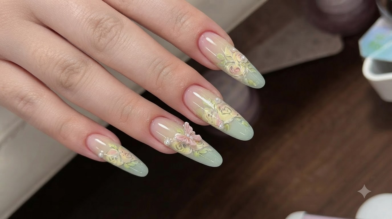 Diseño de Uñas de Flores de Verano Coloridas — Tutorial en Gel Paso a Paso