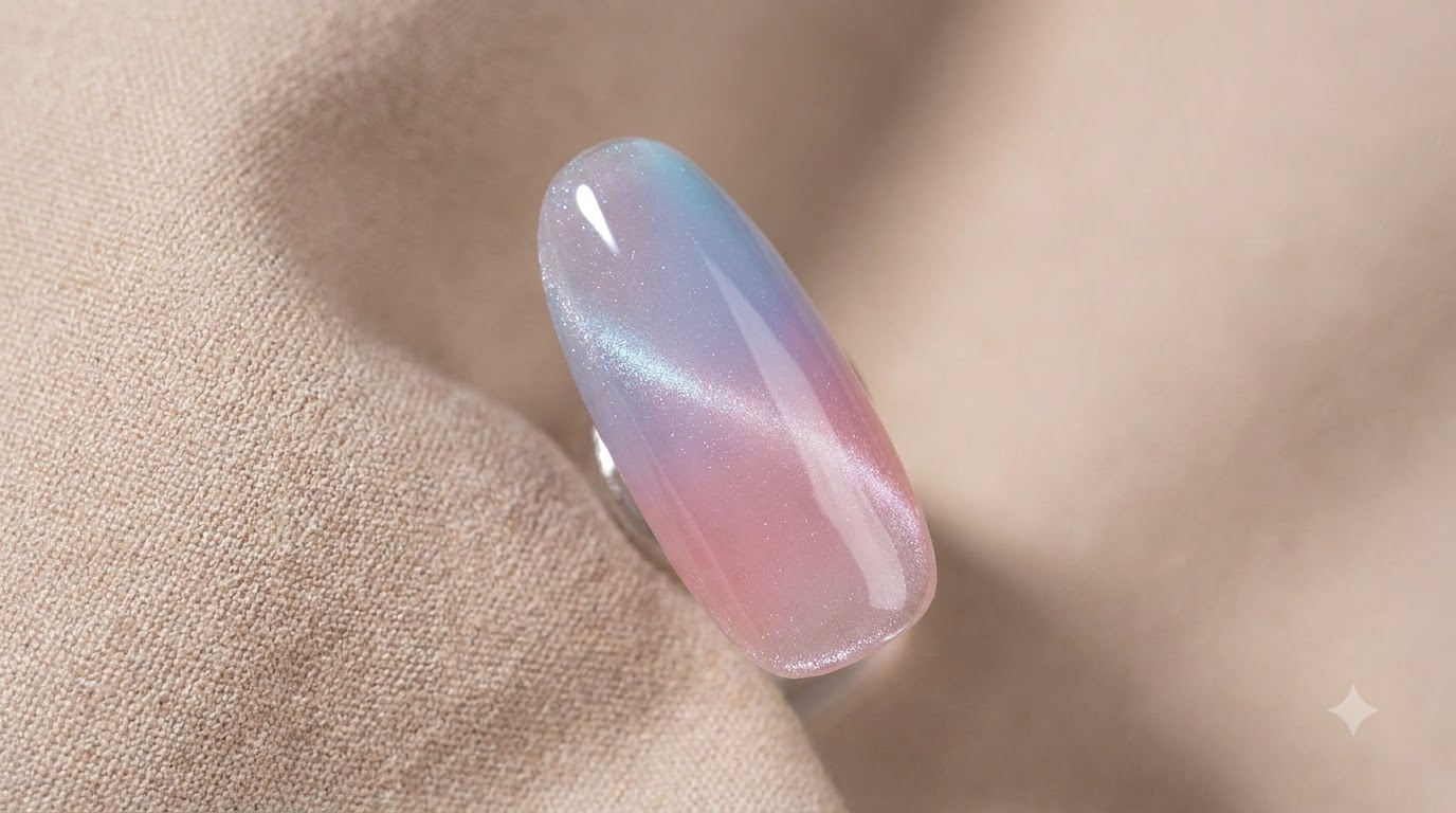 Uñas Cat Eye con Degradado Rosa y Azul: Tutorial Paso a Paso para Principiantes