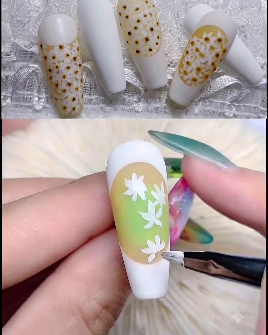 Mezclando una base rubber y gel de color en una paleta.