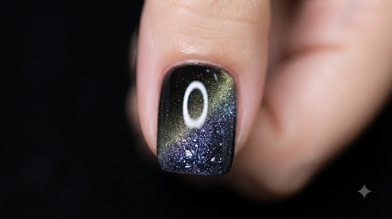 Uñas Cat Eye Degradadas Estilo Cielo Estrellado Galaxia — Tutorial Paso a Paso