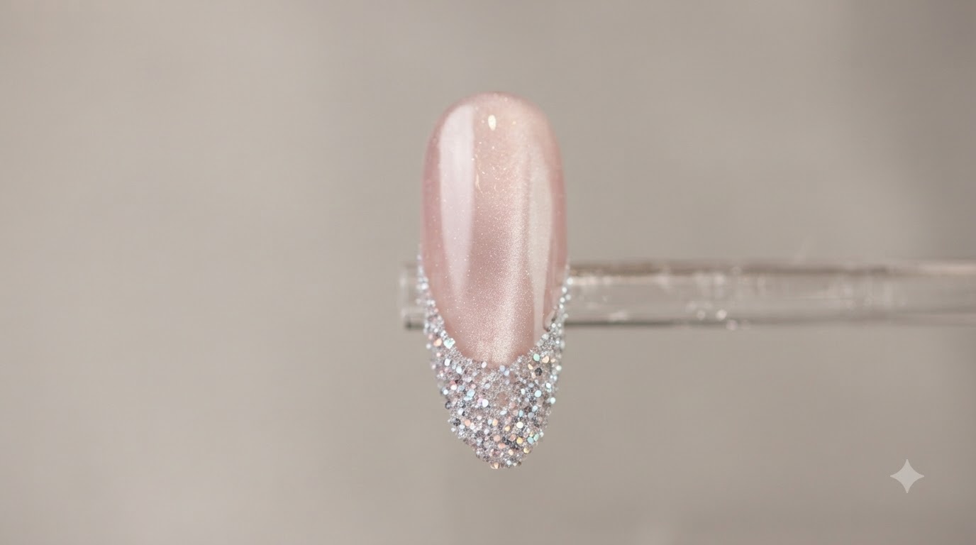 Uñas Francesas Rosa Cat-Eye Brillantes con Purpurina Deslumbrante: Tutorial Paso a Paso